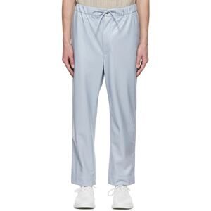 NANUSHKA VEGAN LEATHER LIGHT BLUE TROUSERS